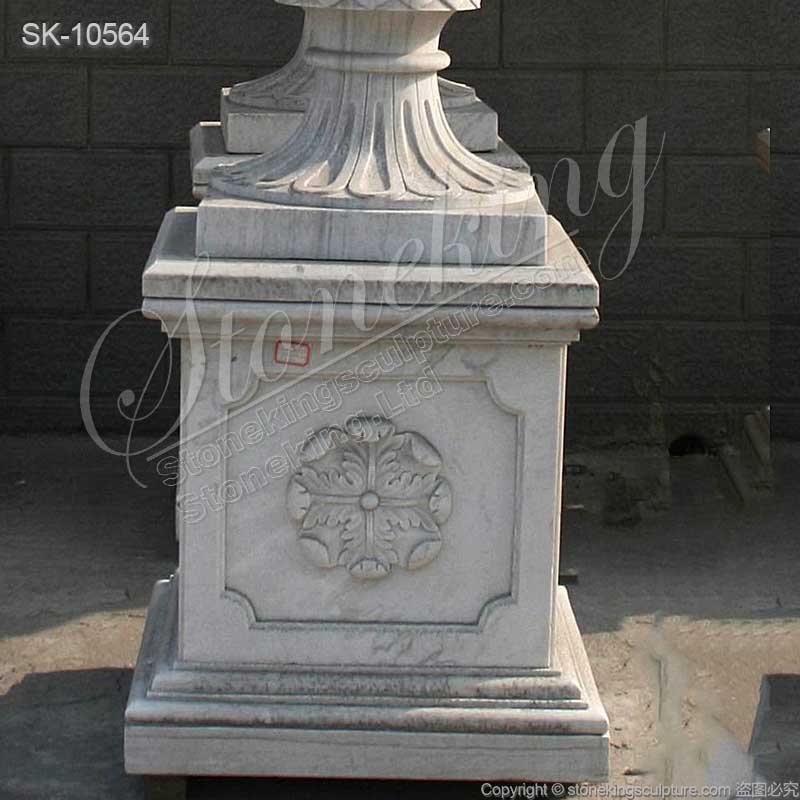 High Quality Solid White Marble Planters for Outdoor and Garden Landscaping for sale