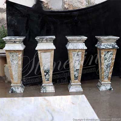 Factory Supplier High Quality Vintage Marble Pedestals for Sculpture and Statue for sale 