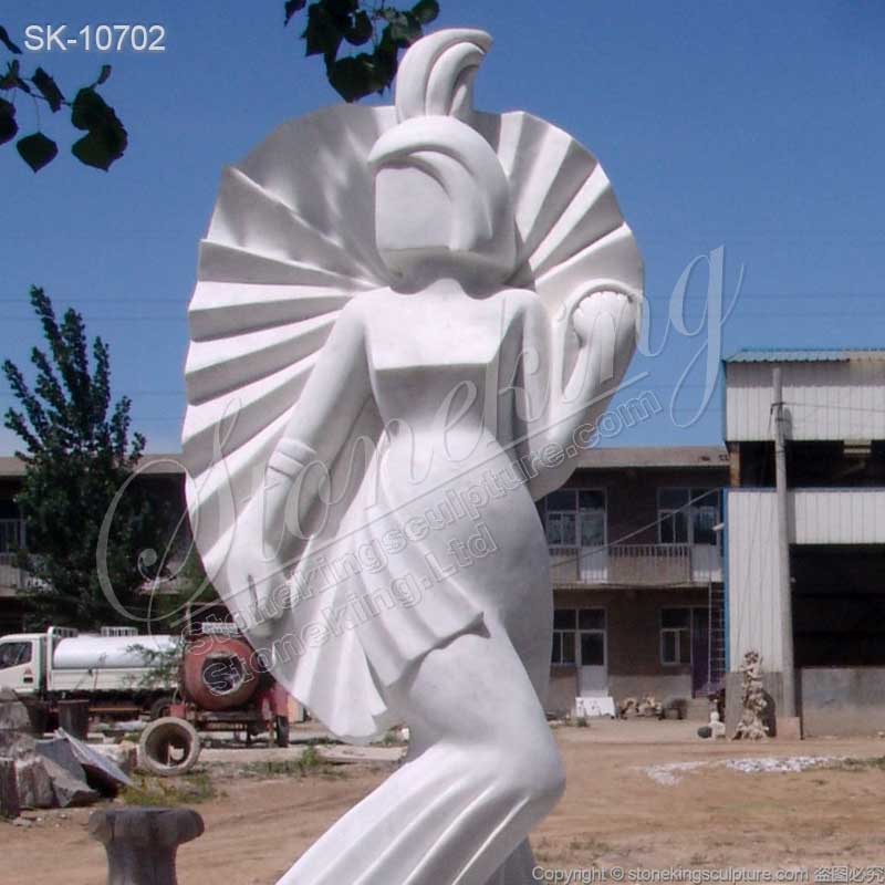 Factory Price Solid Marble Outdoor Abstract Stone Sculpture Art for Garden and Home Decor for sale