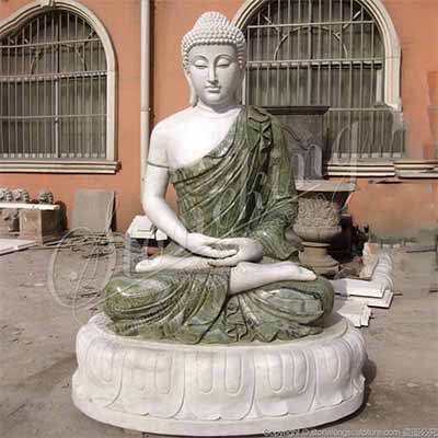 Factory Supplier Large Hand Carved Solid Marble Buddha Statue for Home Decor for Sale