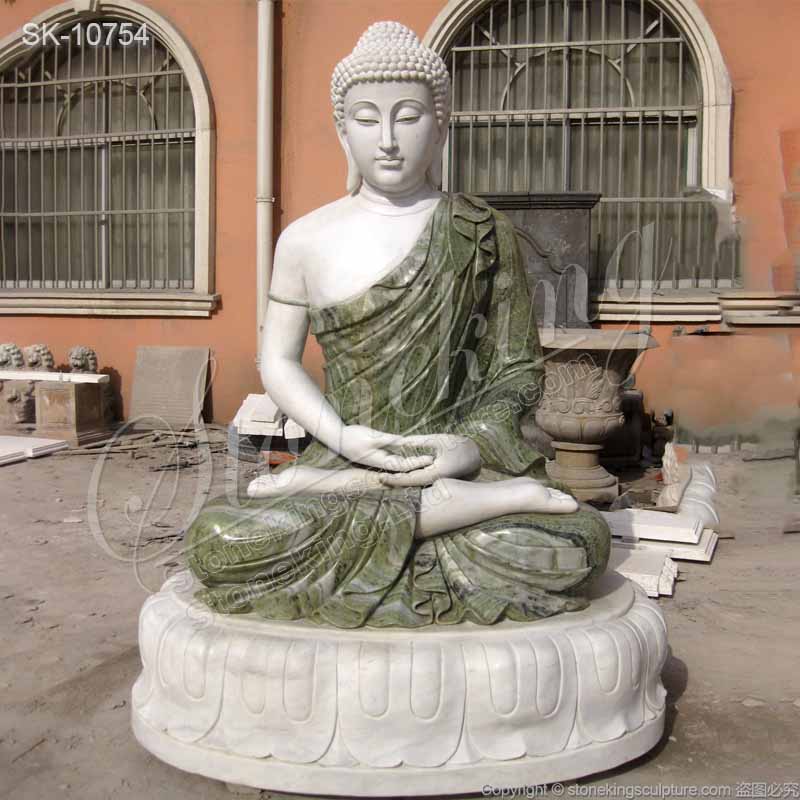 Factory Supplier Large Hand Carved Solid Marble Buddha Statue for Home Decor for Sale