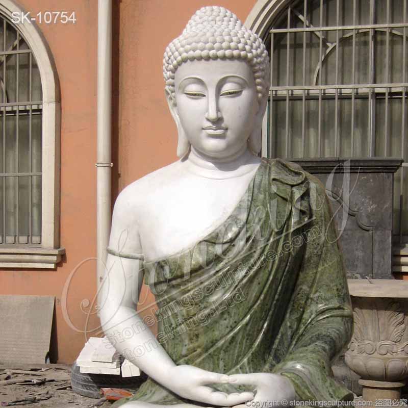 Factory Supplier Large Hand Carved Solid Marble Buddha Statue for Home Decor for Sale